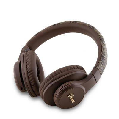 Guess Orjinal Lisanslı PU 4G Desenli Metal Yazı Logolu Tone On Tone Kulak Üstü Bluetooth Kulaklık - 6