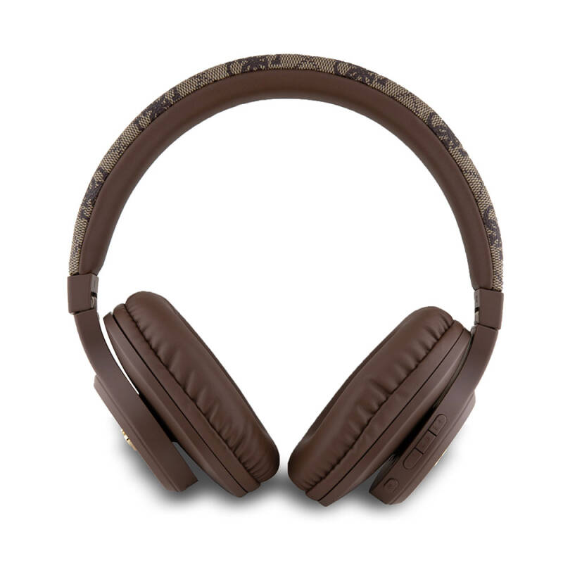 Guess Orjinal Lisanslı PU 4G Desenli Metal Yazı Logolu Tone On Tone Kulak Üstü Bluetooth Kulaklık - 7