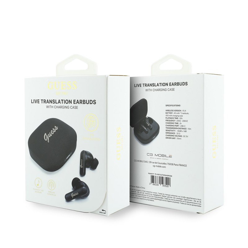 Guess Orjinal Lisanslı Script Metal Yazı Logolu TWS Kulak İçi Bluetooth Kulaklık - 7