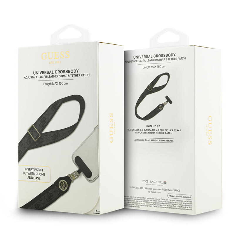 Guess Orjinal Lisanslı Taşlı 4G Metal Logolu Çapraz Vücut Telefon Askı Kayışı 150cm - 15
