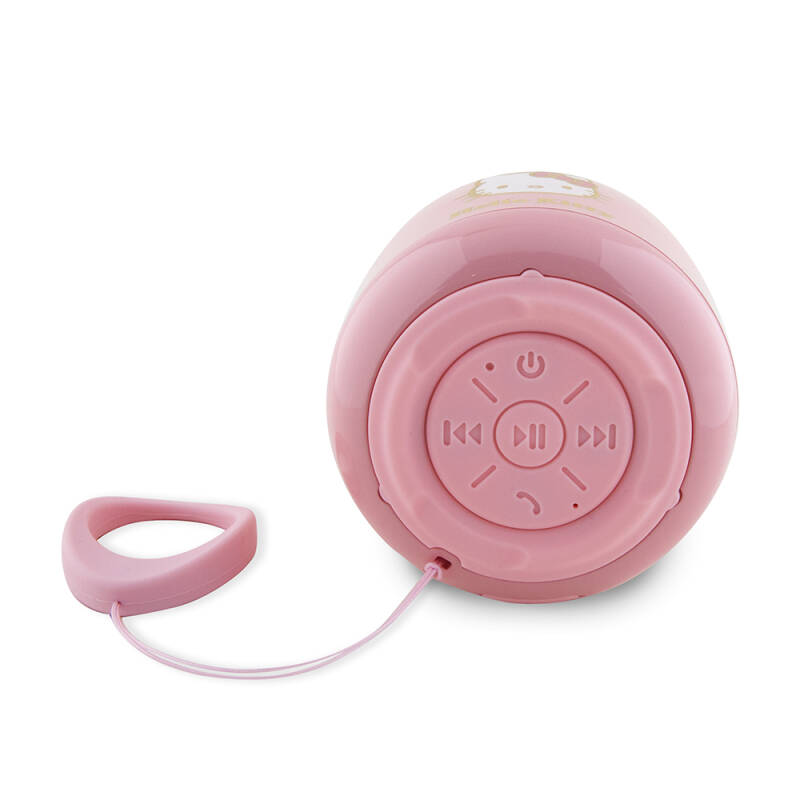 Hello Kitty Color Changing Electroplating Logo Mini Bluetooth Speaker with Finger Grip - 3