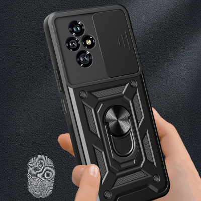 Honor 200 Case with Magnetic Stand Camera Protection Zore Sürgülü Vega Cover - 9