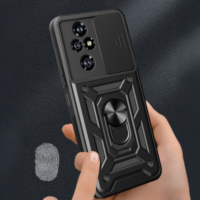 Honor 200 Pro Case with Magnetic Stand Camera Protection Zore Sürgülü Vega Cover - 8