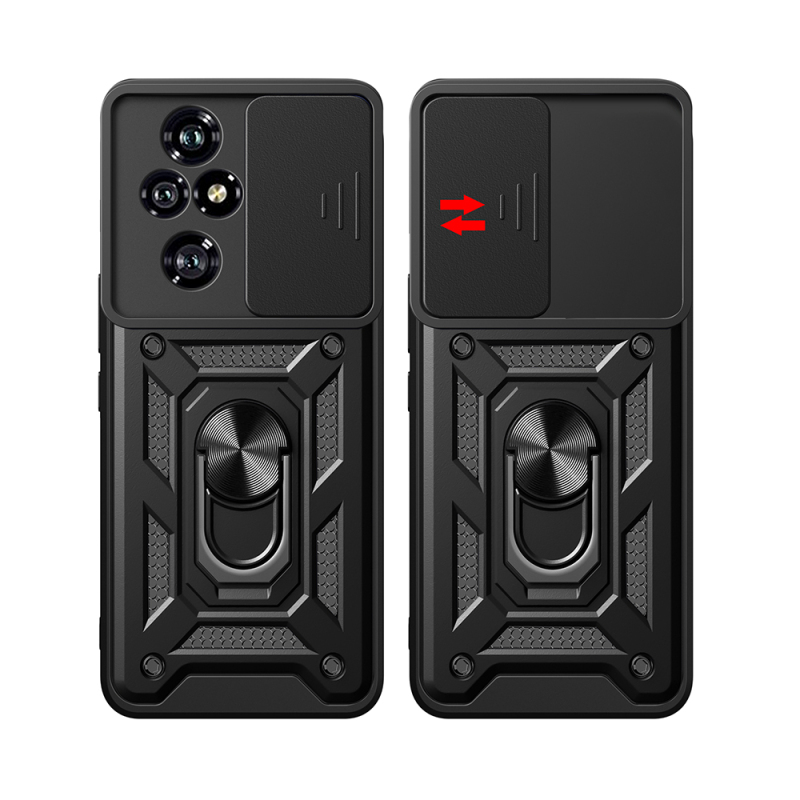 Honor 200 Pro Case with Magnetic Stand Camera Protection Zore Sürgülü Vega Cover - 12