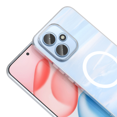 Honor 400 Camera Protected M-Safe Charging Feature Transparent Zore London Hard PC Case - 4