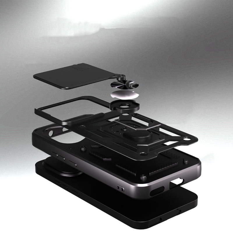 Honor 400 Case Magnetic Stand Camera Protection Zore Sliding Vega Cover - 8