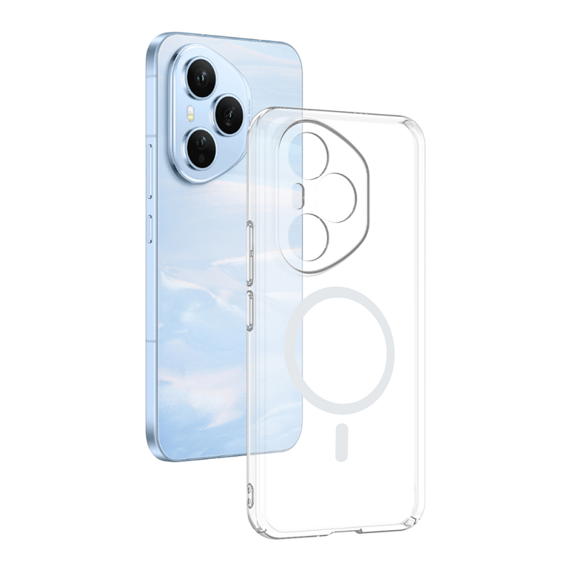 Honor 400 Pro Camera Protected M-Safe Charging Transparent Zore London Hard PC Case - 1