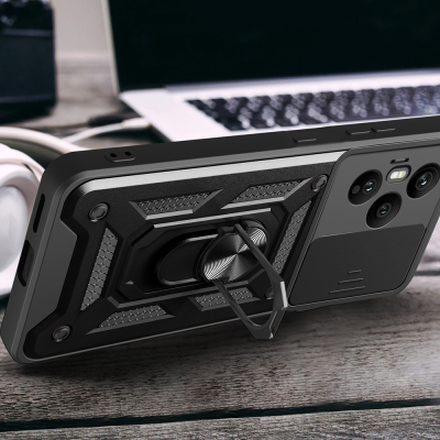 Honor 400 Pro Kılıf Magnetik Standlı Kamera Korumalı Zore Sürgülü Vega Kapak - 8