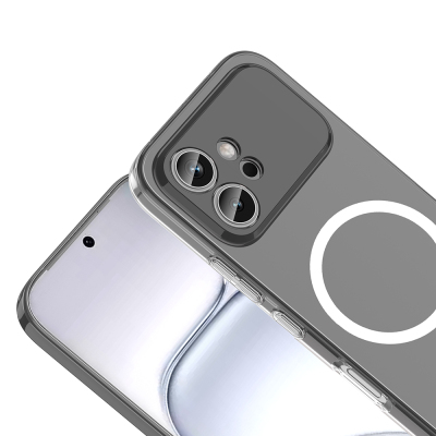 Honor 600 5G Camera Protected M-Safe Charging Transparent Zore London Hard PC Case - 2