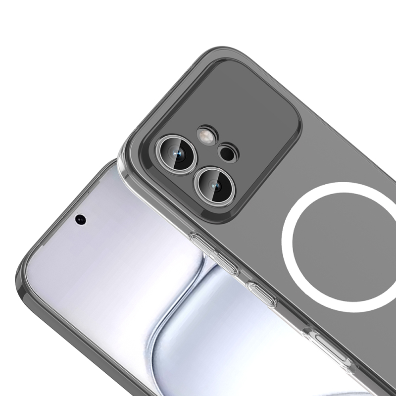 Honor 600 5G Camera Protected M-Safe Charging Transparent Zore London Hard PC Case - 2
