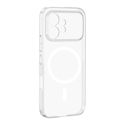 Honor 600 5G Camera Protected M-Safe Charging Transparent Zore London Hard PC Case - 3