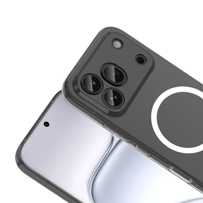 Honor 600 Pro 5G Kamera Korumalı M-Safe Şarj Özellikli Şeffaf Zore London Sert PC Kapak - 2