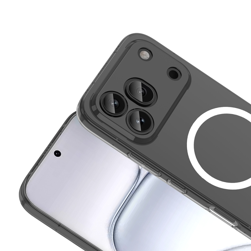 Honor 600 Pro 5G Kamera Korumalı M-Safe Şarj Özellikli Şeffaf Zore London Sert PC Kapak - 2