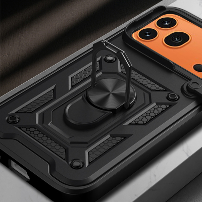 Honor 600 Pro 5G Kılıf Magnetik Standlı Kamera Korumalı Zore Sürgülü Vega Kapak - 8