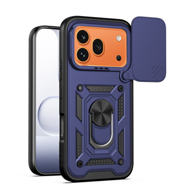 Honor 600 Pro 5G Kılıf Magnetik Standlı Kamera Korumalı Zore Sürgülü Vega Kapak - 2
