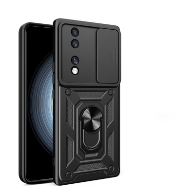 Honor 70 Case with Magnetic Stand Camera Protection Zore Sürgülü Vega Cover - 1