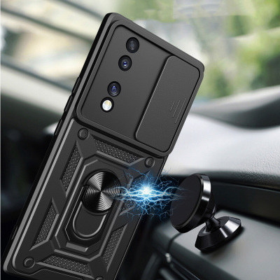 Honor 70 Case with Magnetic Stand Camera Protection Zore Sürgülü Vega Cover - 6