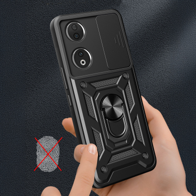 Honor 90 Case with Magnetic Stand Camera Protection Zore Sürgülü Vega Cover - 8