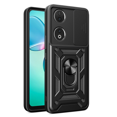 Honor 90 Case with Magnetic Stand Camera Protection Zore Sürgülü Vega Cover - 3