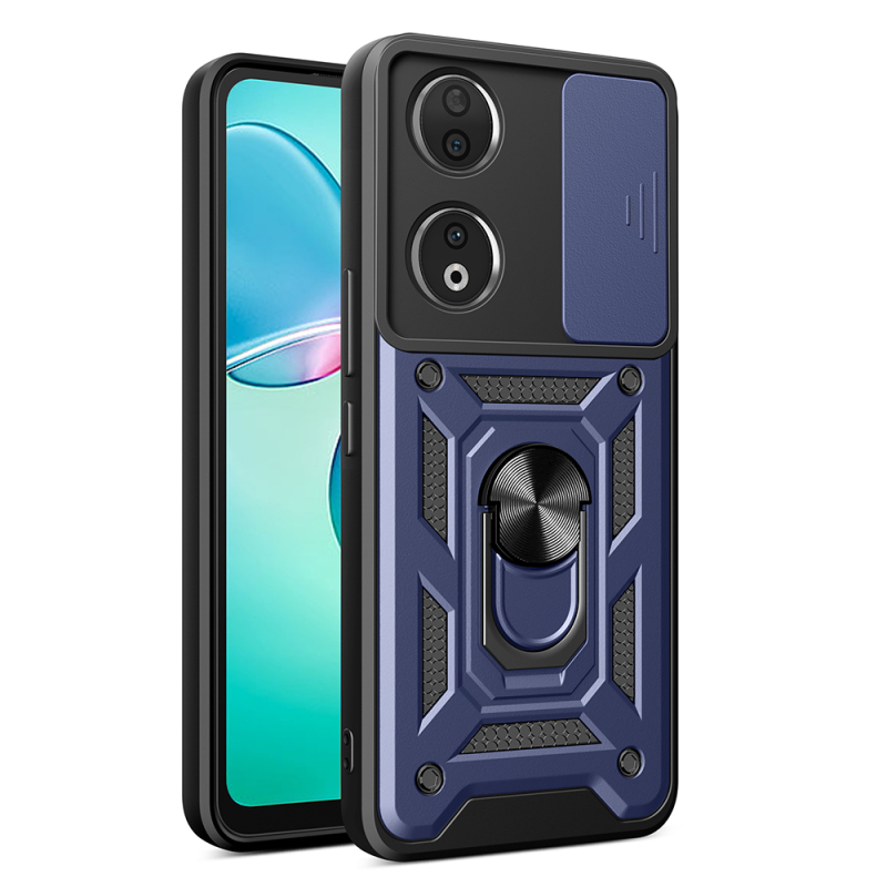 Honor 90 Kılıf Magnetik Standlı Kamera Korumalı Zore Sürgülü Vega Kapak - 1