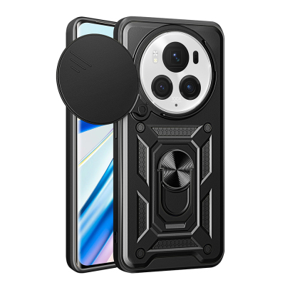 Honor Magic 6 Pro Case with Magnetic Stand Camera Protection Zore Sürgülü Vega Cover - 3