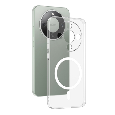 Honor Magic 8 Lite 5G Kamera Korumalı M-Safe Şarj Özellikli Şeffaf Zore London Sert PC Kapak - 1