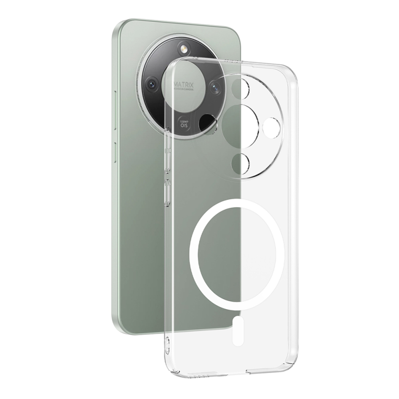 Honor Magic 8 Lite 5G Kamera Korumalı M-Safe Şarj Özellikli Şeffaf Zore London Sert PC Kapak - 1