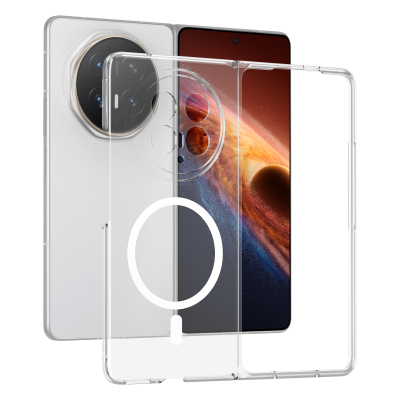 Honor Magic V6 Camera Protected M-Safe Charging Feature Transparent Zore London Hard PC Case - 2