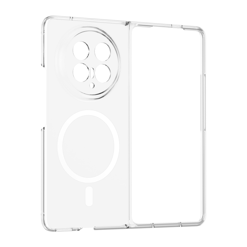 Honor Magic V6 Kamera Korumalı M-Safe Şarj Özellikli Şeffaf Zore London Sert PC Kapak - 1