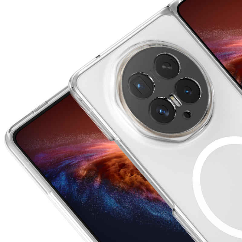 Honor Magic V6 Kamera Korumalı M-Safe Şarj Özellikli Şeffaf Zore London Sert PC Kapak - 3