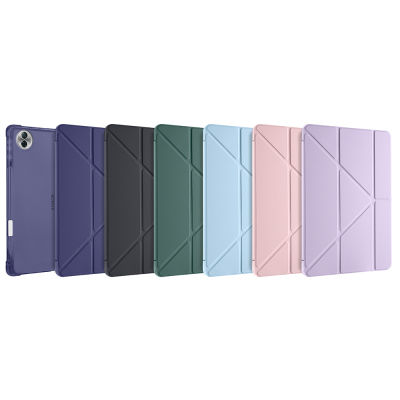 Honor Pad 10 12.1 Kılıf Zore Tri Folding Kalem Bölmeli Standlı Kılıf - 44