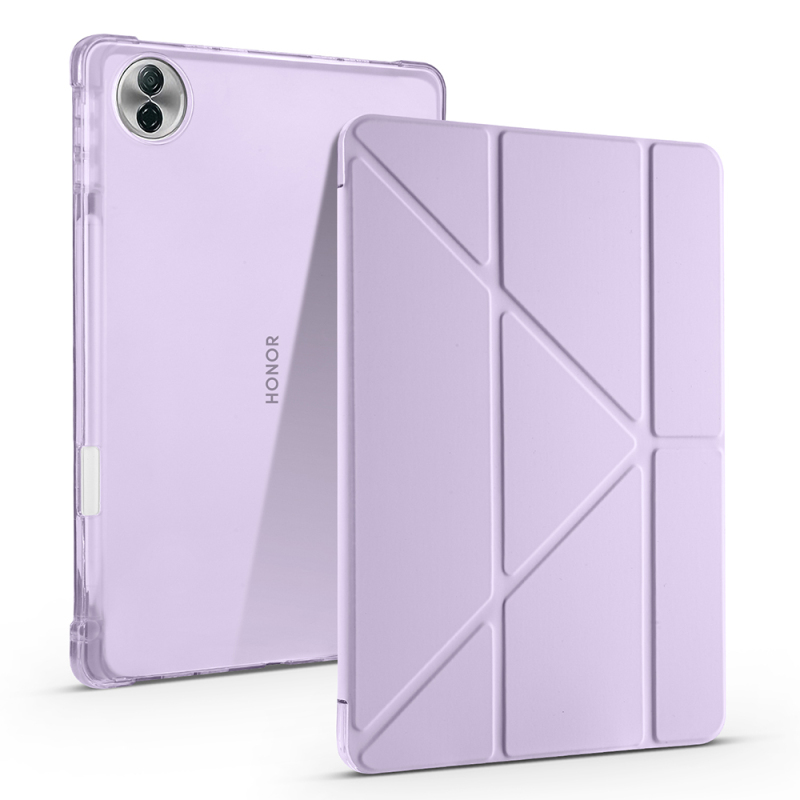 Honor Pad 10 12.1 Kılıf Zore Tri Folding Kalem Bölmeli Standlı Kılıf - 4