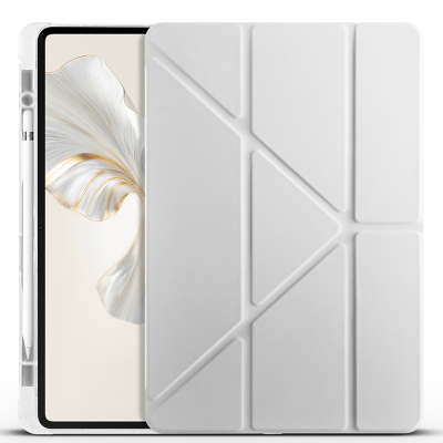 Honor Pad 9 Case Zore Tri Folding Pen Compartment Stand Case - 5
