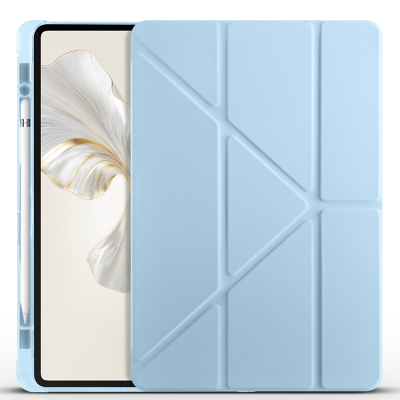 Honor Pad 9 Case Zore Tri Folding Pen Compartment Stand Case - 6