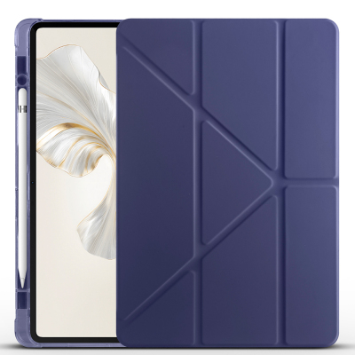 Honor Pad 9 Kılıf Zore Tri Folding Kalem Bölmeli Standlı Kılıf - 15