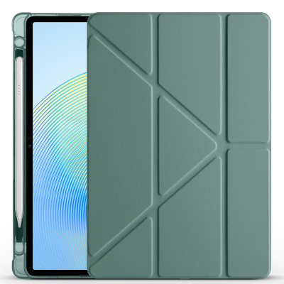 Honor Pad X8A Case Zore Tri Folding Stand Case with Pen Compartment - 20