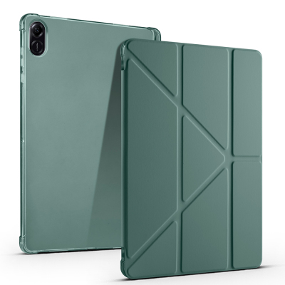 Honor Pad X8A Case Zore Tri Folding Stand Case with Pen Compartment - 7