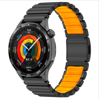 Huawei GT 5 Pro 46mm Zore KRD-151 22mm Metal Silikon Kordon - 4