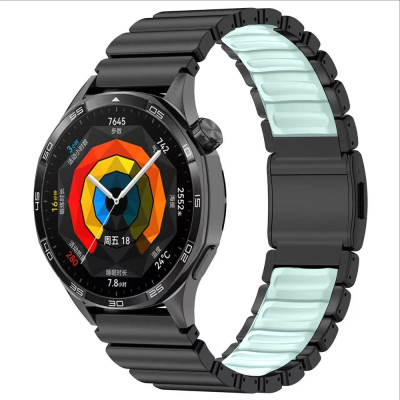 Huawei GT2 46mm Zore KRD-151 22mm Metal Silikon Kordon - 3