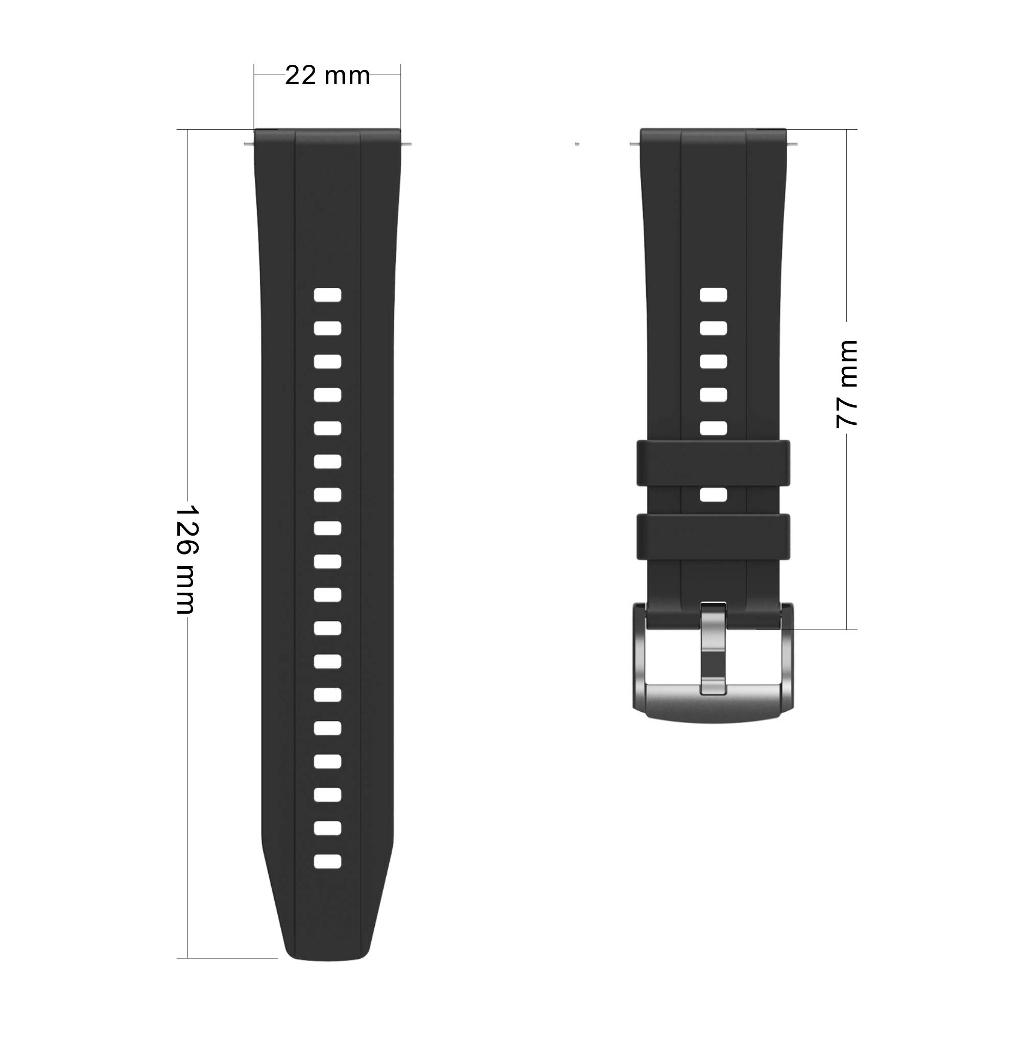 Huawei GT4 22mm Zore KRD-95 Silikon Kordon - 3