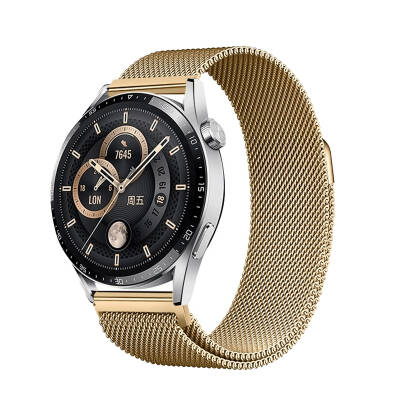 Huawei Honor Magic 2 46mm Zore Band-12 22mm Metal Hasır Kordon - 5