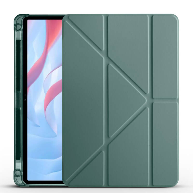 Huawei Honor Pad X9 11.5' Kılıf Zore Tri Folding Kalem Bölmeli Standlı Kılıf - 4