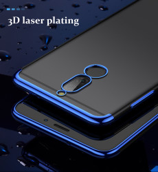 Huawei Mate 10 Lite Kılıf Zore Dört Köşeli Lazer Silikon Kapak - 4