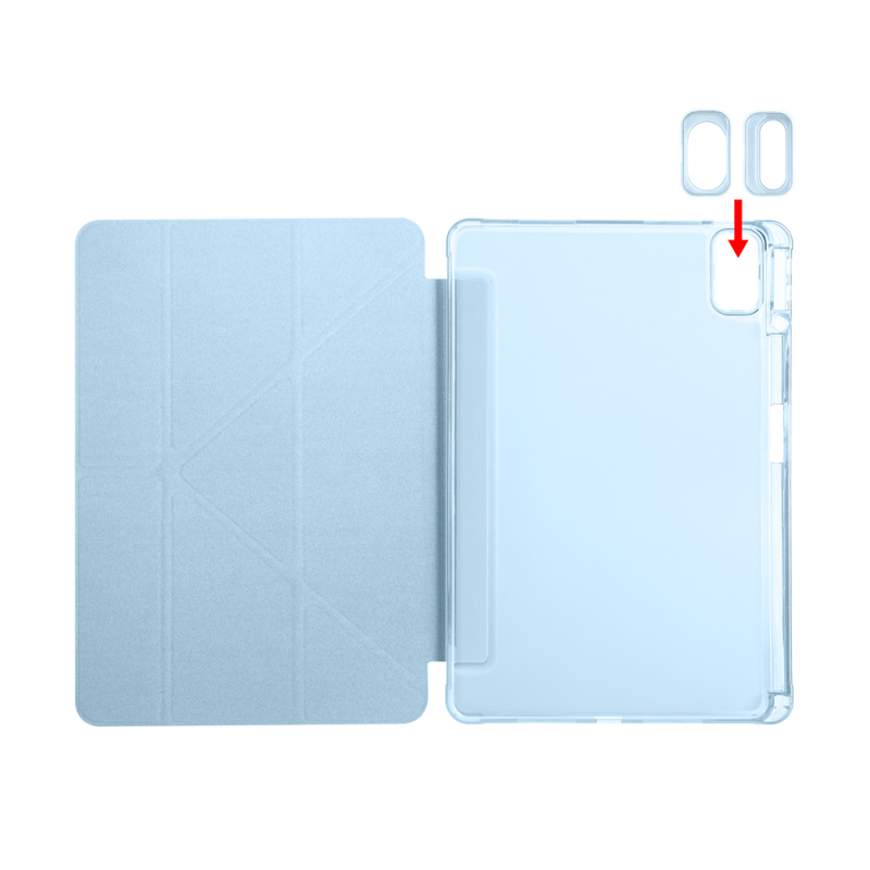 Huawei Matepad SE 11 Kılıf Zore Tri Folding Kalem Bölmeli Standlı Kılıf - 19