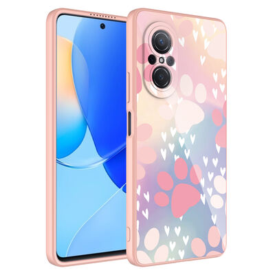 Huawei Nova 9 SE Case Camera Protected Patterned Hard Silicone Zore Epoxy Cover - 7
