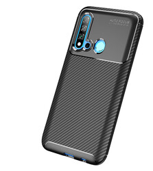 Huawei P20 Lite 2019 Case Zore Negro Silicon Cover - 3