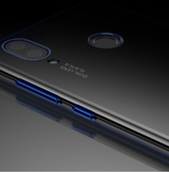 Huawei P20 Lite Kılıf Zore Dört Köşeli Lazer Silikon Kapak - 5