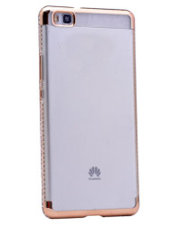 Huawei P8 Lite Kılıf Zore Kenarı Tek Sıra Taşlı Silikon - 2