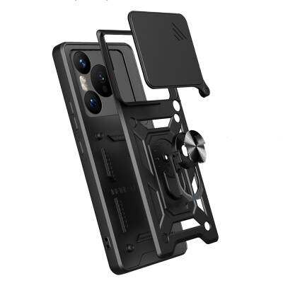 Huawei Pura 70 5G Case with Magnetic Stand Camera Protection Zore Sliding Vega Cover - 7