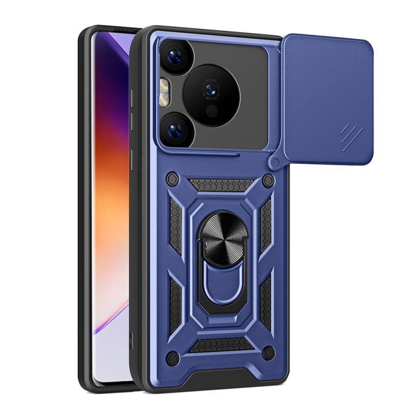 Huawei Pura 70 Pro 5G Case with Magnetic Stand Camera Protection Zore Sliding Vega Cover - 2